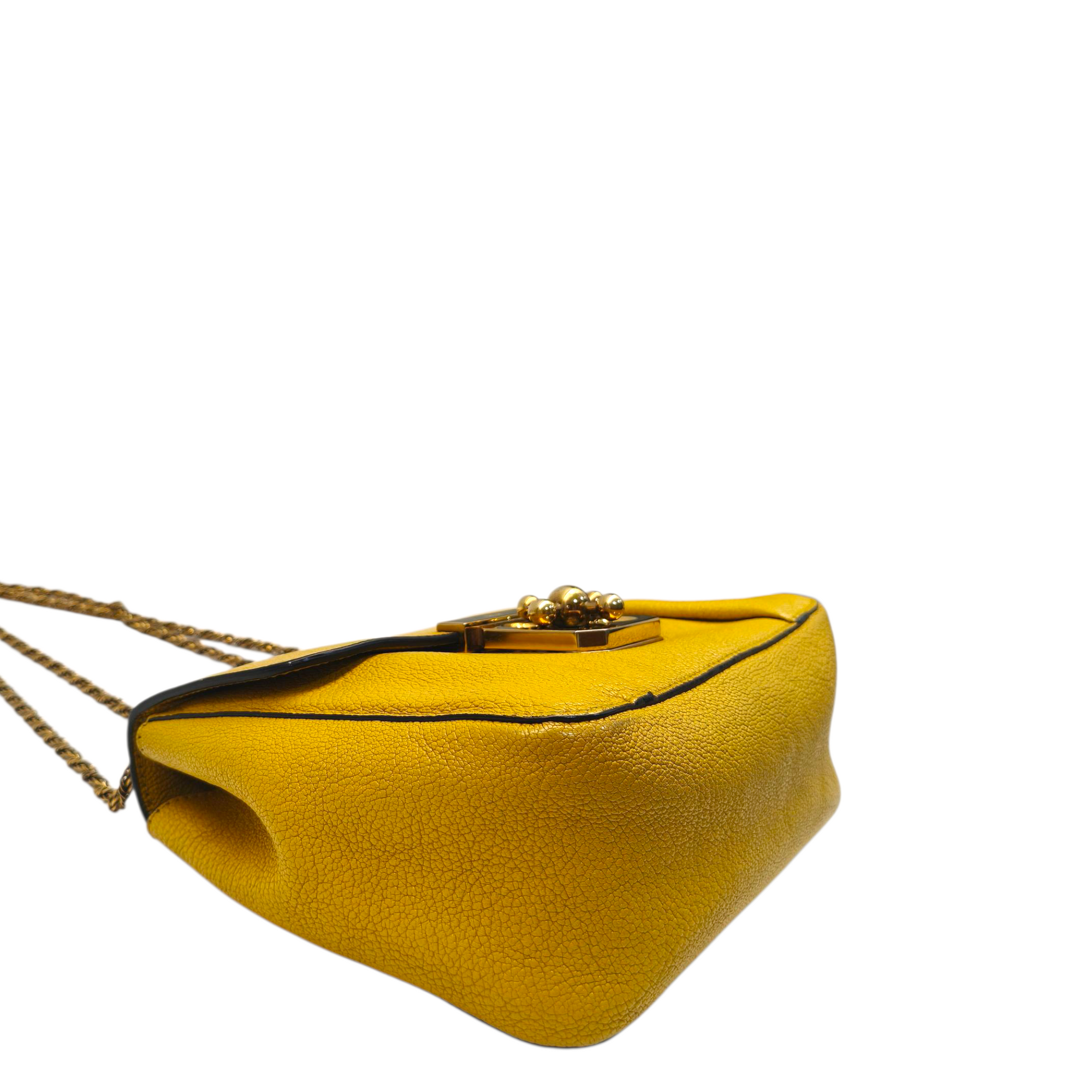Chloe Mustard Leather Small Elsie Shoulder Bag