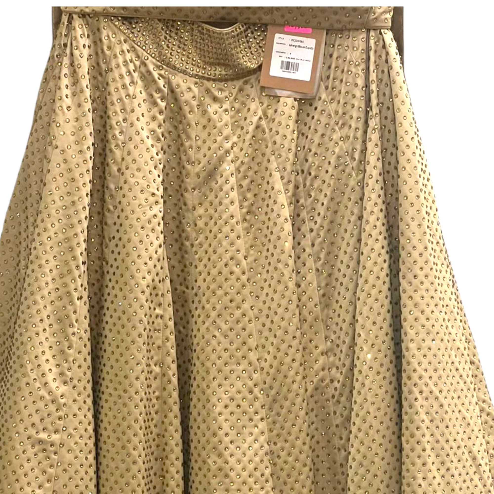 Itrh Gold Crystal Lehenga Set