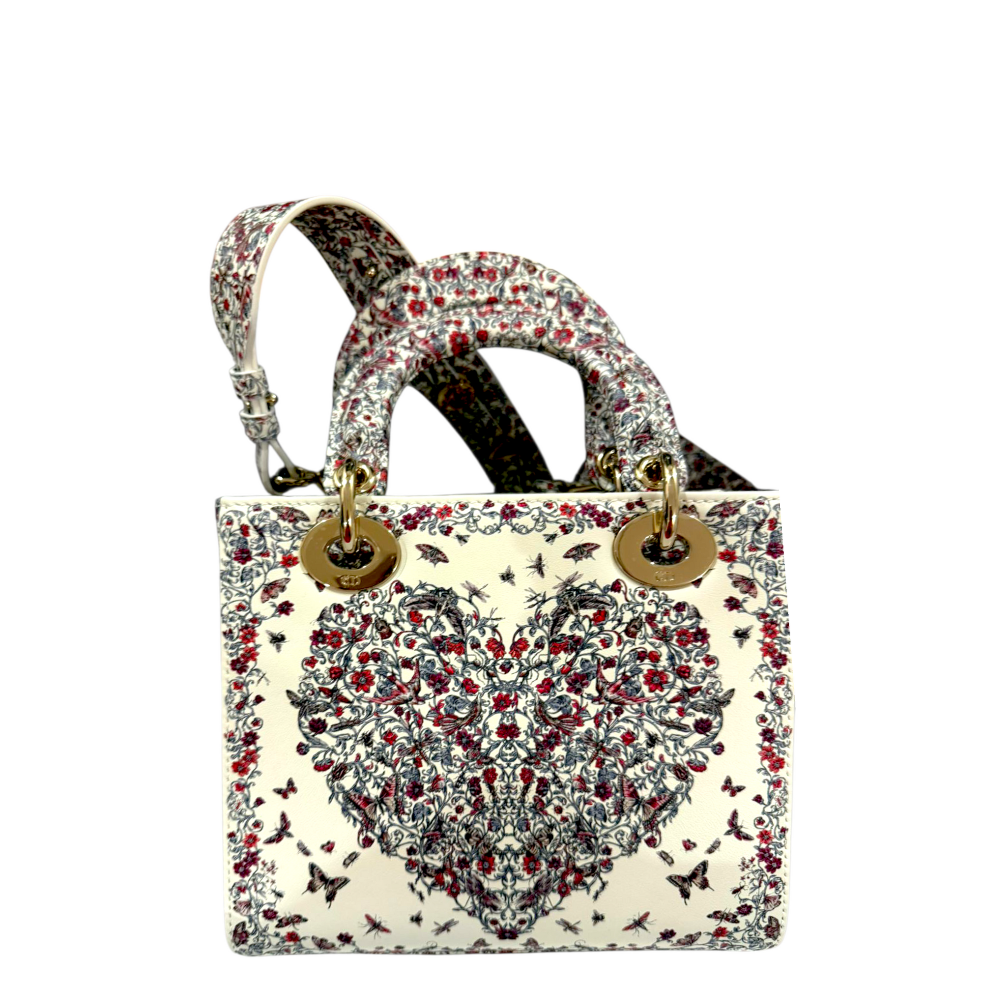 Dioramour Small Lady Dior My ABCDior Bag in Latte Calfskin with gold-finish metal D.I.O.R. charms