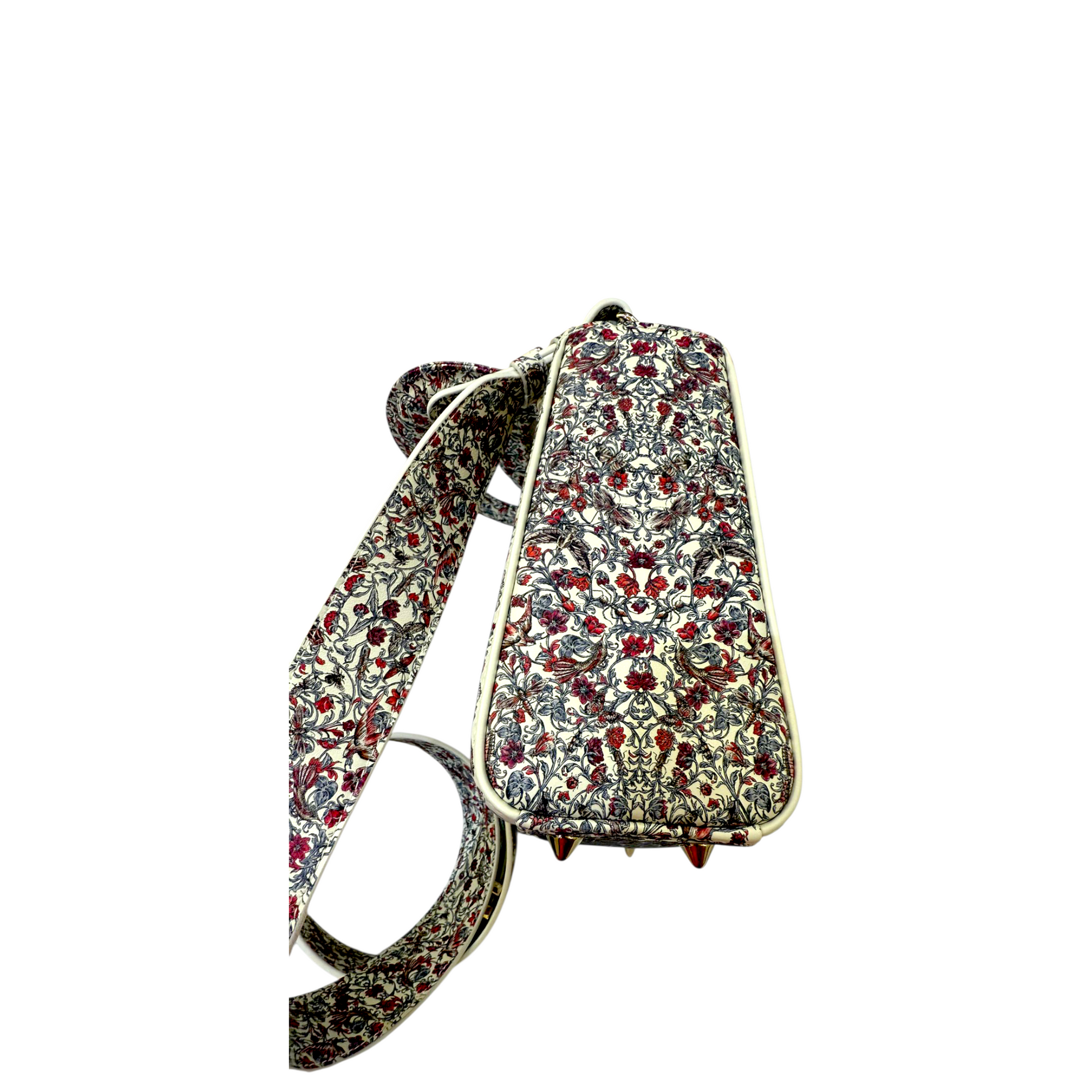 Dioramour Small Lady Dior My ABCDior Bag in Latte Calfskin with gold-finish metal D.I.O.R. charms