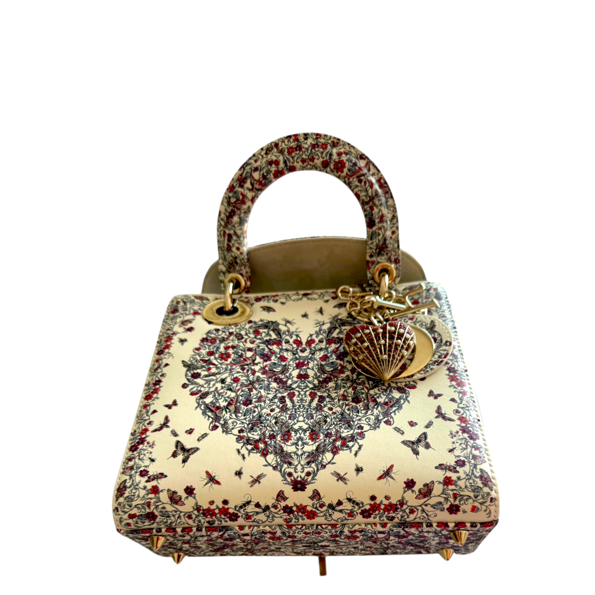 Dioramour Small Lady Dior My ABCDior Bag in Latte Calfskin with gold-finish metal D.I.O.R. charms