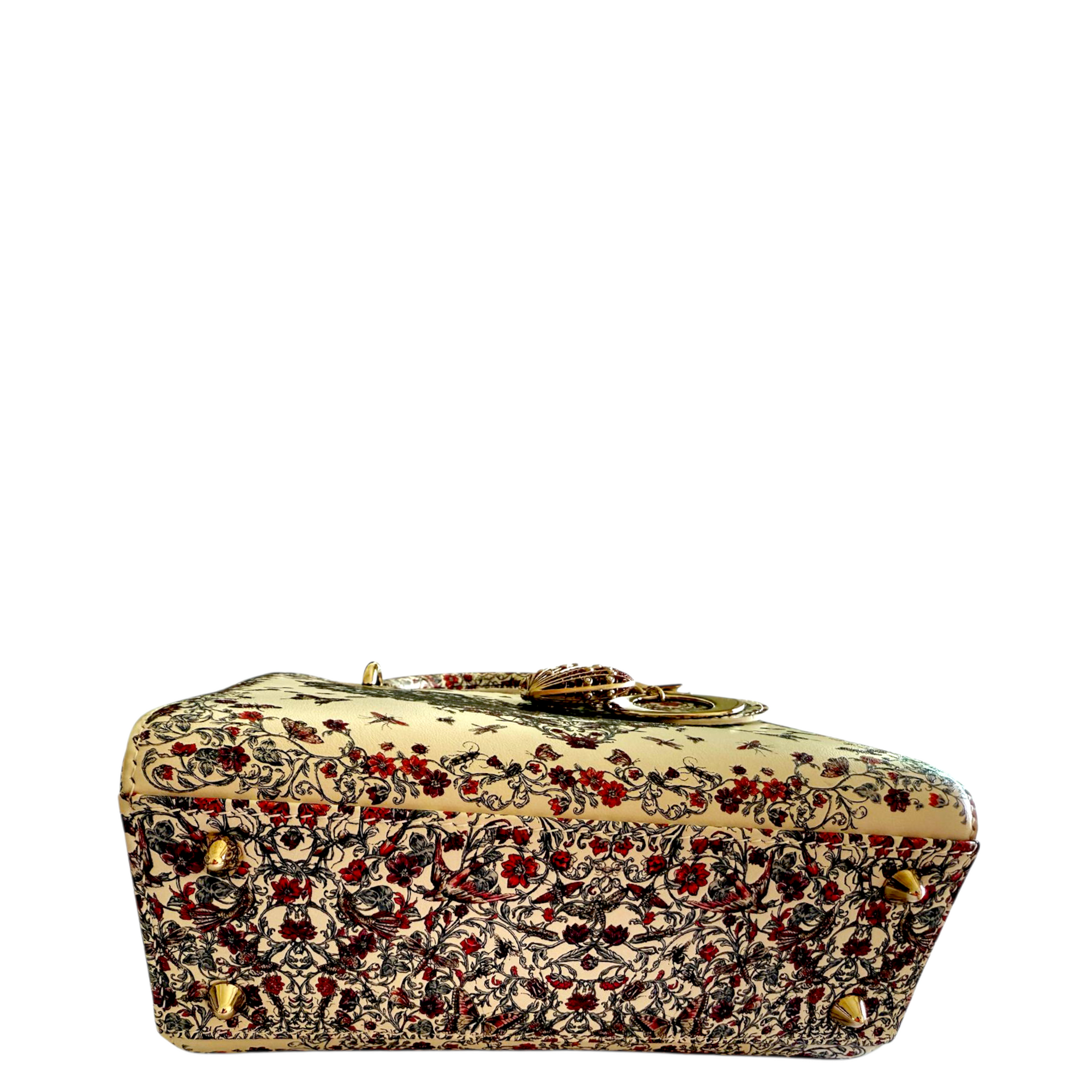 Dioramour Small Lady Dior My ABCDior Bag in Latte Calfskin with gold-finish metal D.I.O.R. charms