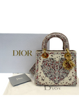 Dioramour Small Lady Dior My ABCDior Bag in Latte Calfskin with gold-finish metal D.I.O.R. charms
