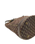Louis Vuitton Bucket PM Mini Monogram Brown Denim Leather Shoulder Tote Handbag