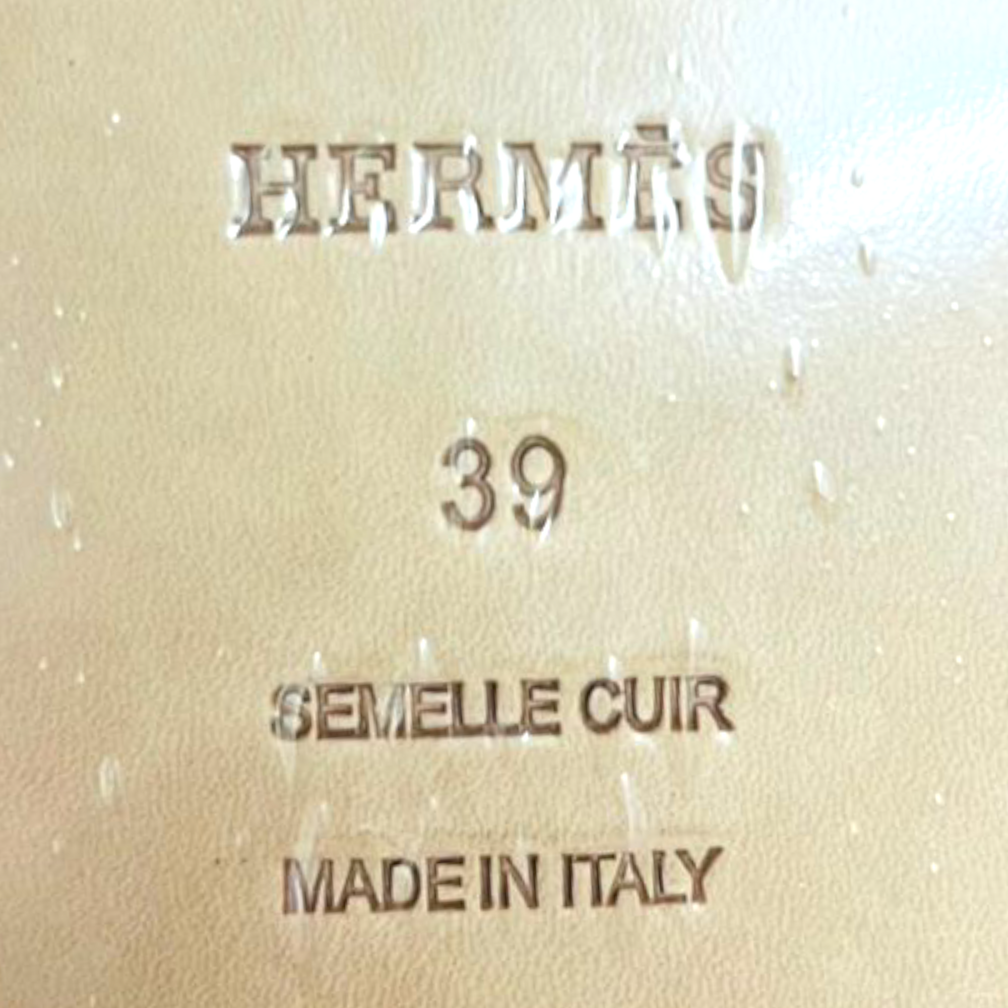 Hermes Oran Leather Sandals EU 39