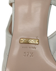 Gucci Nappa Charlotte Chevron Matelasse Double G Slingback Pumps White Size- 37.5