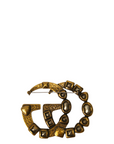 Gucci Double G Crystal-Embellished Brooch