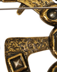 Gucci Double G Crystal-Embellished Brooch