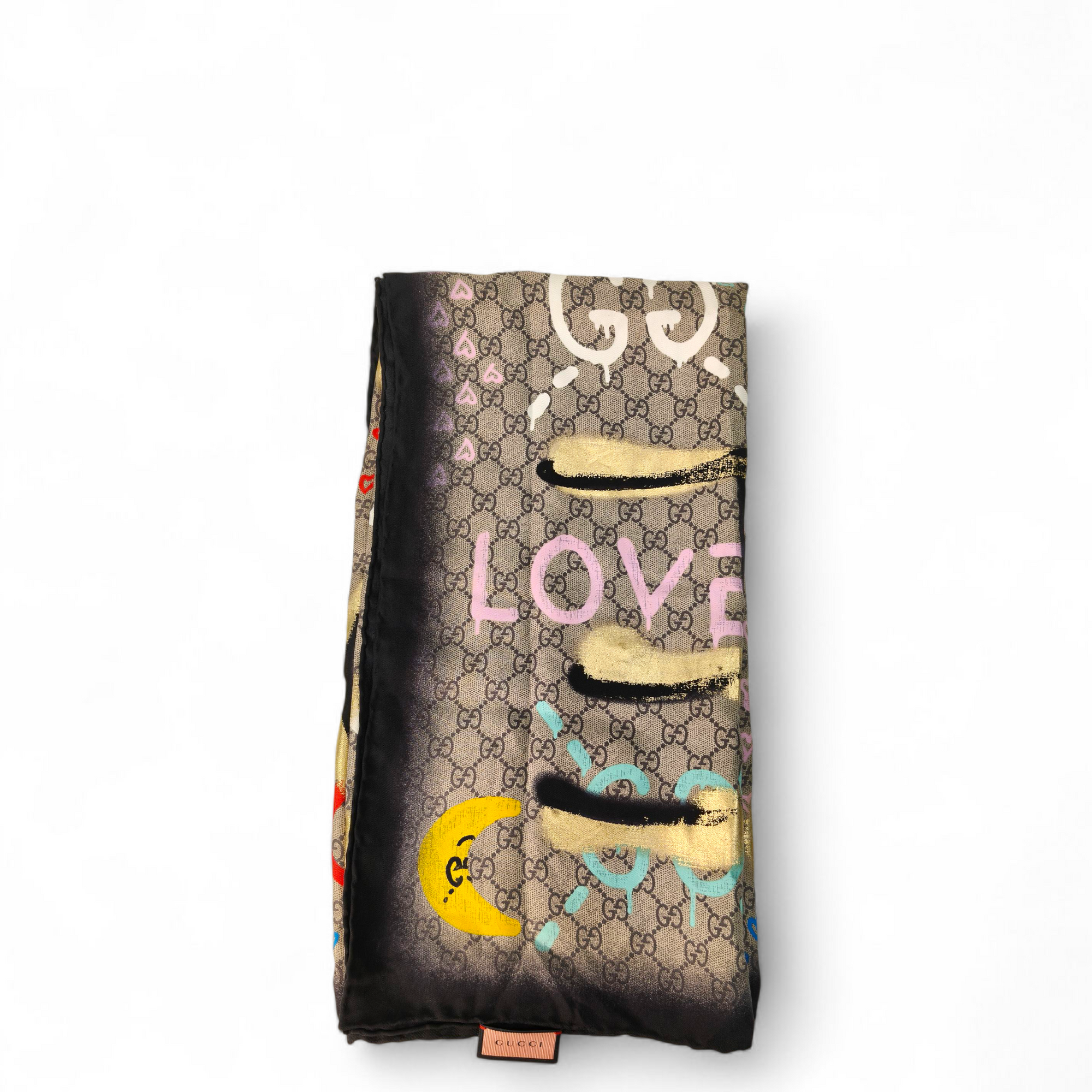 Gucci "Life Is Gucci" Silk Scarf