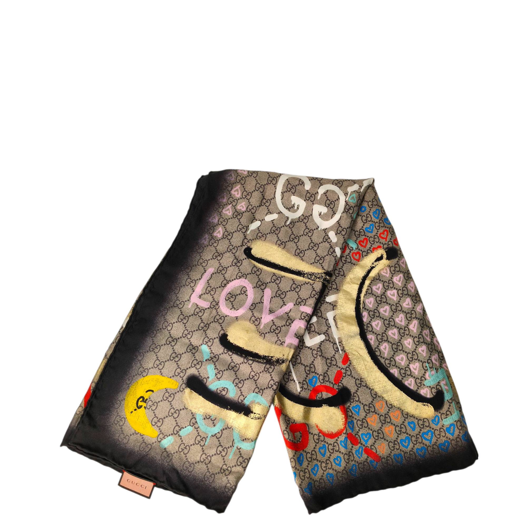 Gucci "Life Is Gucci" Silk Scarf
