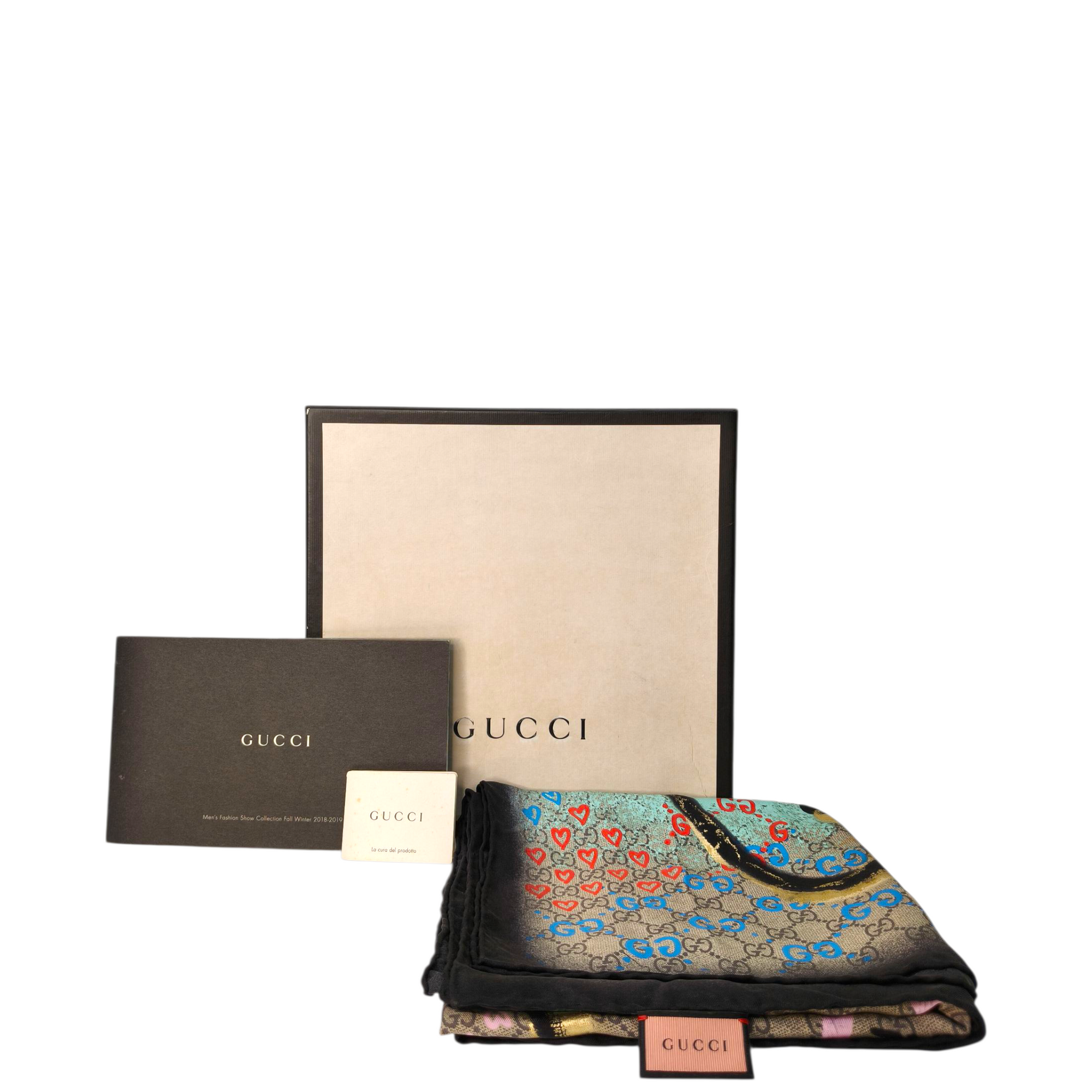 Gucci "Life Is Gucci" Silk Scarf