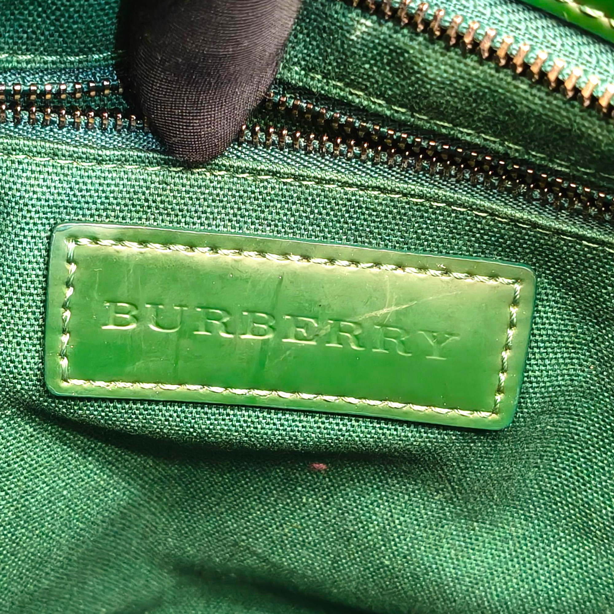 Burberry Green Novacheck Ombre Hobo Bag
