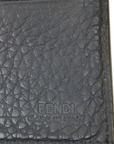 Fendi Blue Roman Leather Bifold Wallet