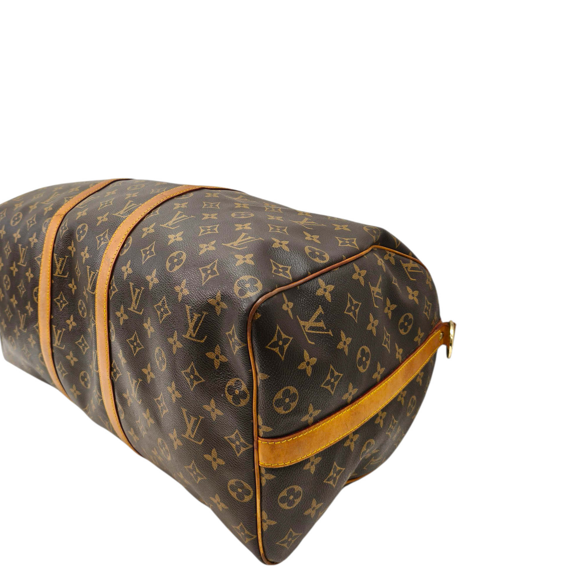 Louis Vuitton Monogram Keepall 55 Brown Bag