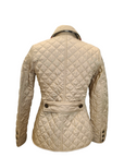 Burberry Brit Beige Quilted Synthetic Button Front Jacket