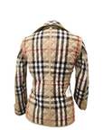 Burberry Brit Beige Quilted Synthetic Button Front Jacket
