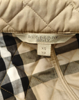 Burberry Brit Beige Quilted Synthetic Button Front Jacket