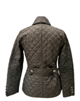 Burberry Brit Black Quilted Synthetic Button Front Jacket XS