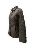 Burberry Brit Black Quilted Synthetic Button Front Jacket XS