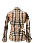 Burberry Brit Black Quilted Synthetic Button Front Jacket XS