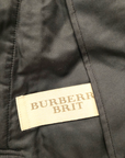 Burberry Brit Black Quilted Synthetic Button Front Jacket XS