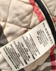 Burberry Brit Black Quilted Synthetic Button Front Jacket XS