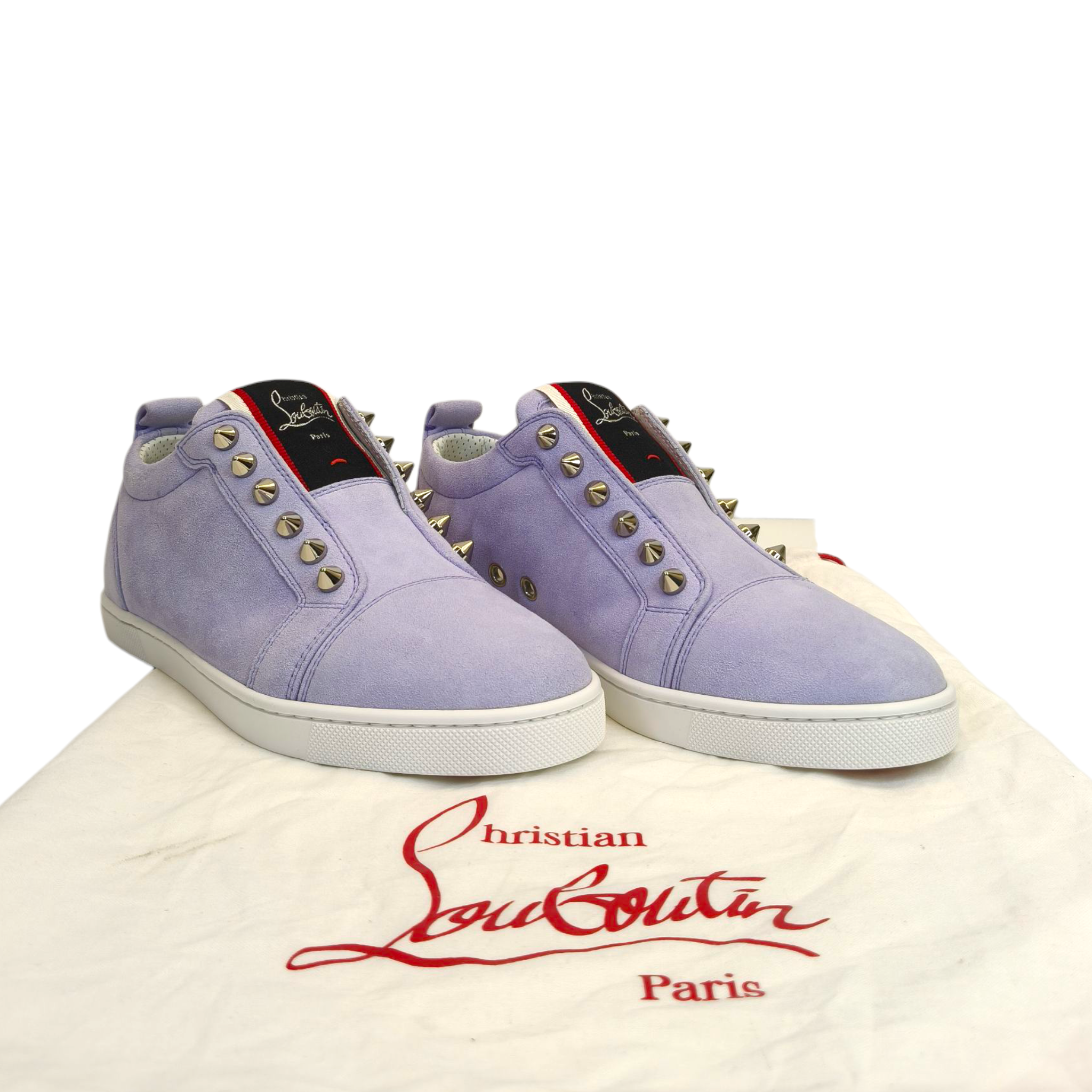 Christian Louboutin Light Purple Suede Fique A Vontade Sneakers EU 35.5