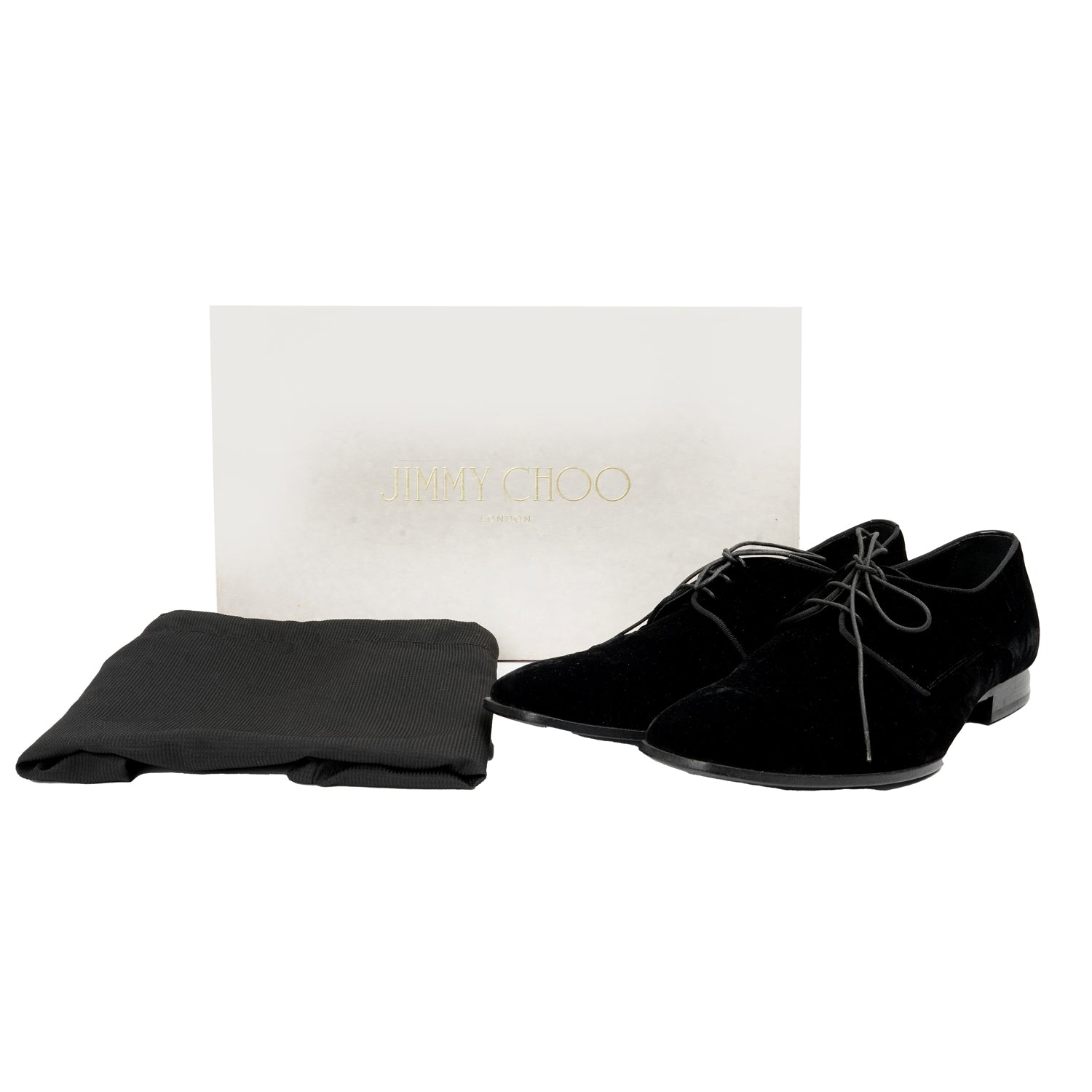 Black Velvet Lace up Shoes