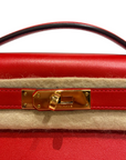 Hermès Kelly Cut Clutch Rouge Casaque Swift GHW