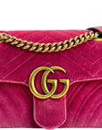 Gucci GG Marmont Small Bag Purple Quilted Velvet