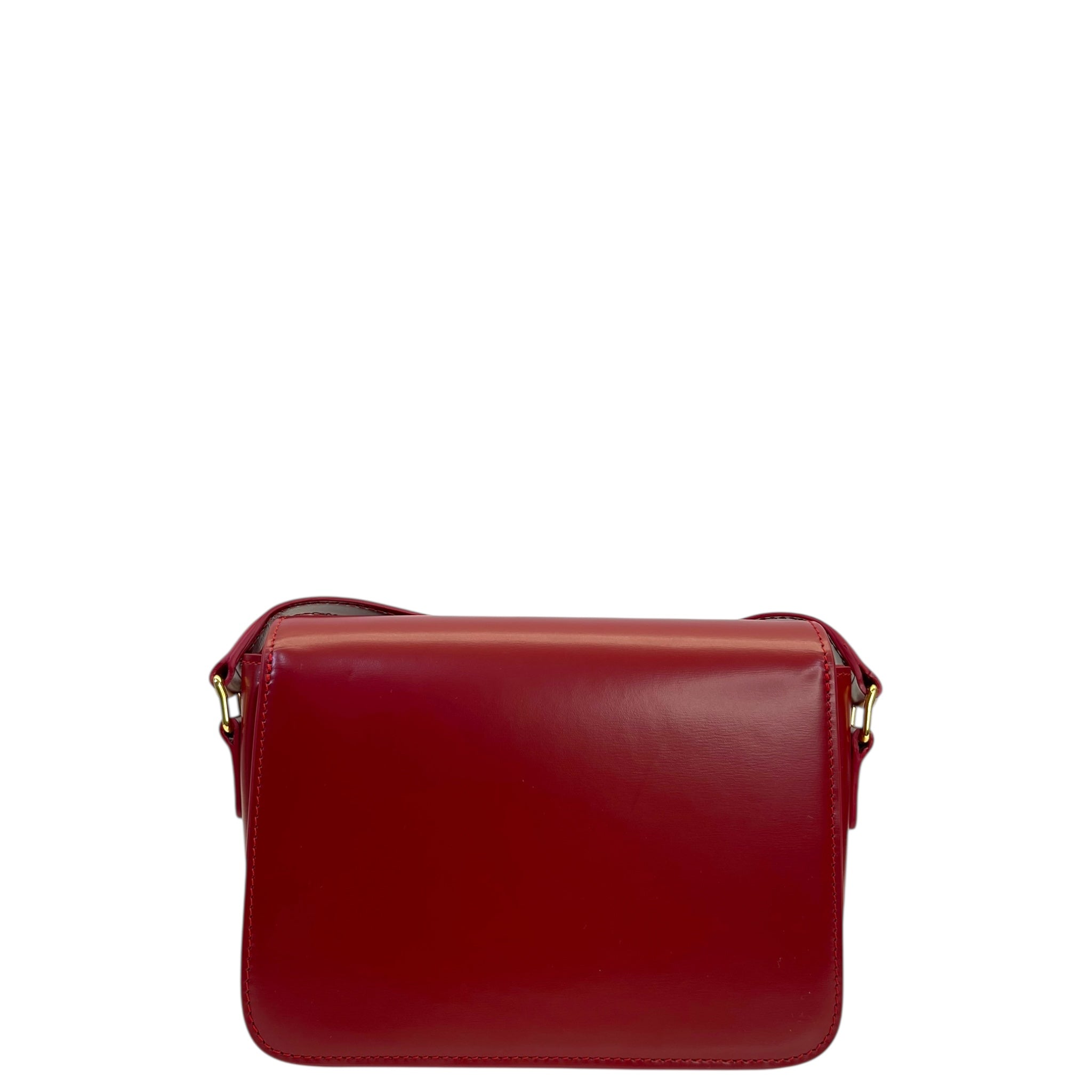 Celine Burgundy Leather Small Triomphe Bag