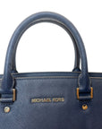 Michael Kors Navy Blue Saffiano Leather Large Selma Tote Bag