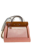 Hermes Herbag 31 Canvas Satchel Palladium Hardware