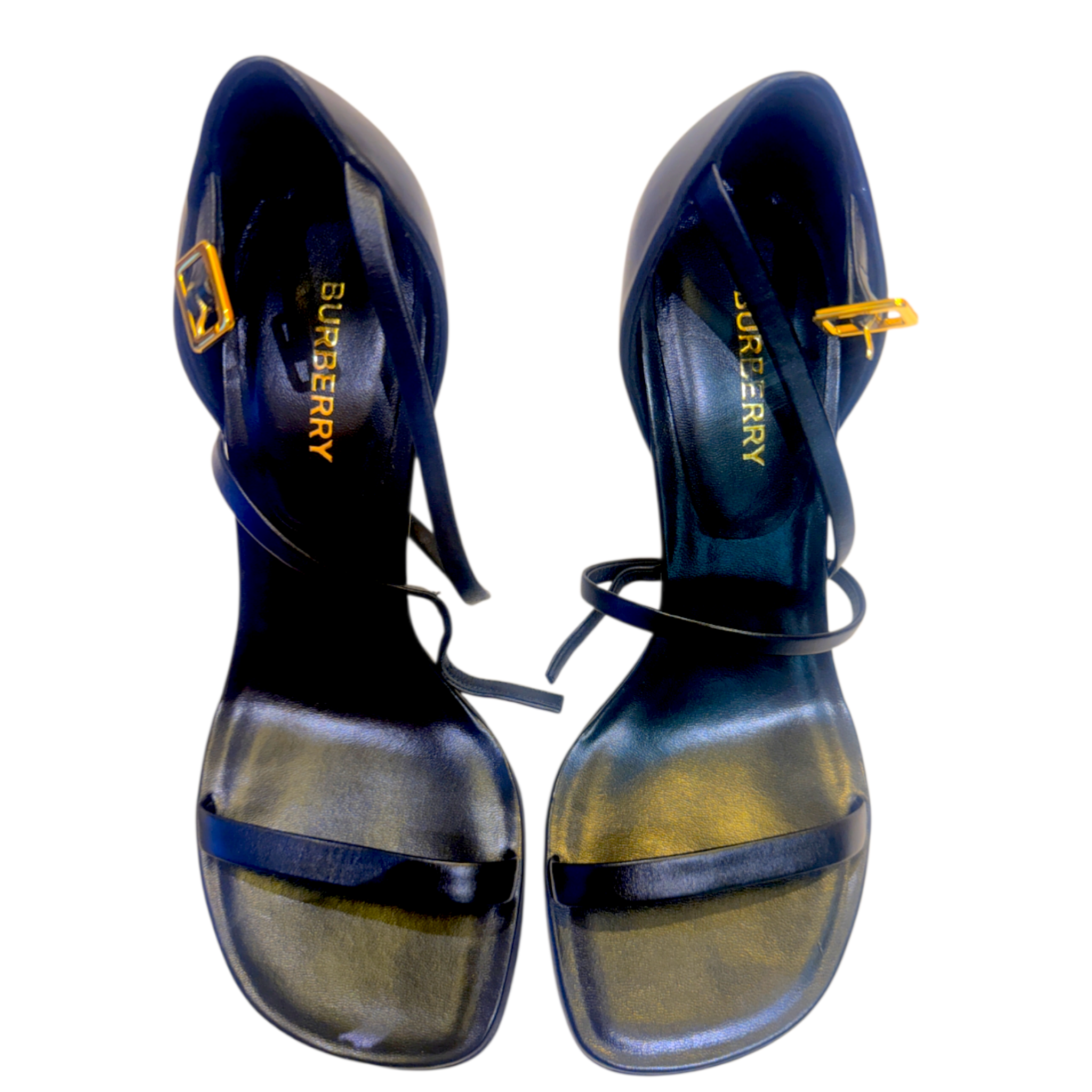 Burberry Wrap-Around Black Leather Sandals EU 38