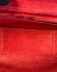 Celine Red Micro Leather Belt Top Handle Bag