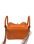 Hermès Lindy Mini II Orange Taurillon Clemence PHW