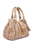 Miu Miu Matelasse Leather Bauletto Aperto Bag