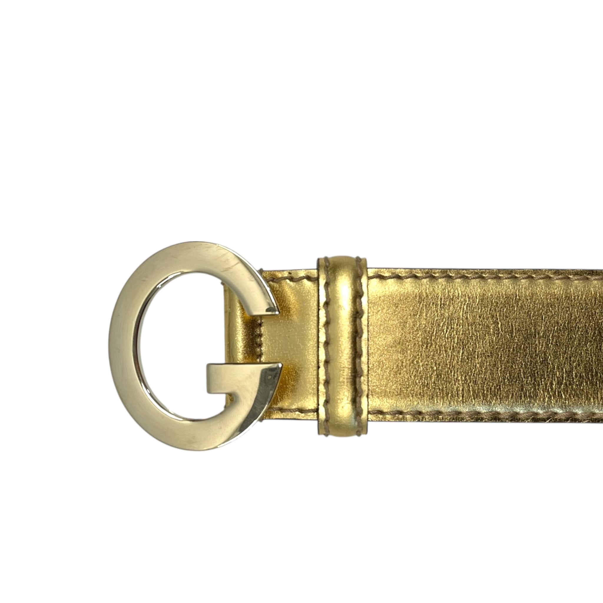 Bronze Leather Buckle Belt EU 40