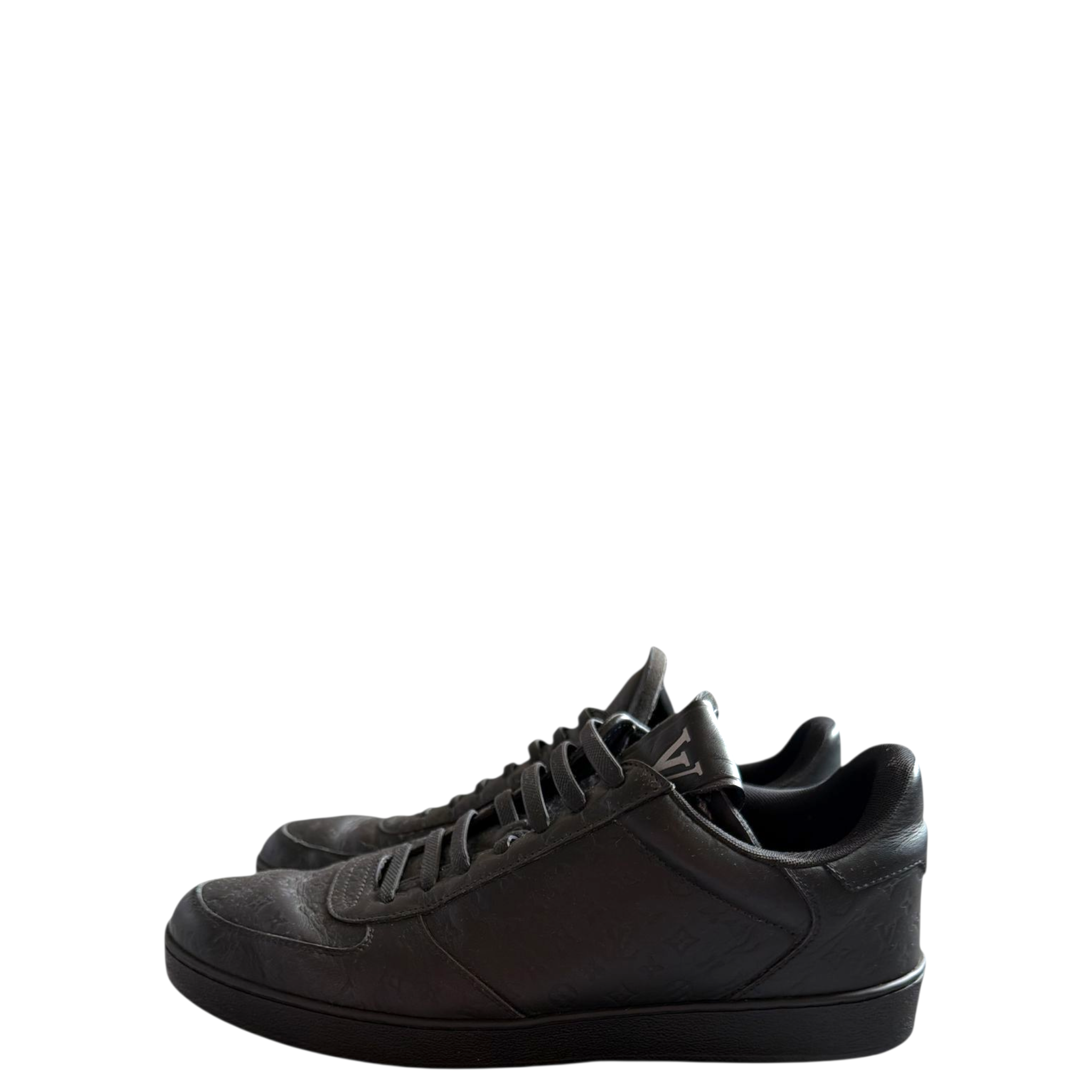 Louis Vuitton Rivoli Low-Top Sneakers Black Leather Size EU 43