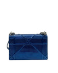Christian Dior Diorama Medium Patent Blue Flap Bag