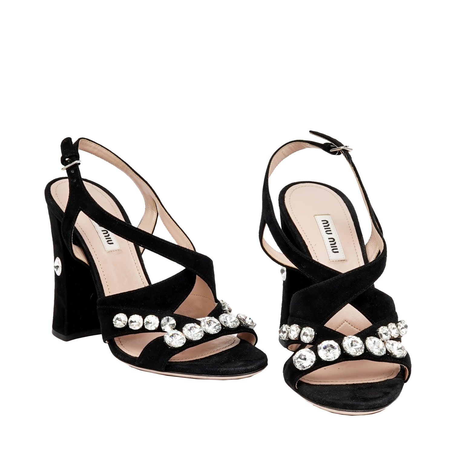 Crystal And Pearl Embellished Heels