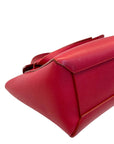 Celine Red Micro Leather Belt Top Handle Bag