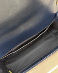 Chanel Boy Bag Chevron Medium Flap Blue
