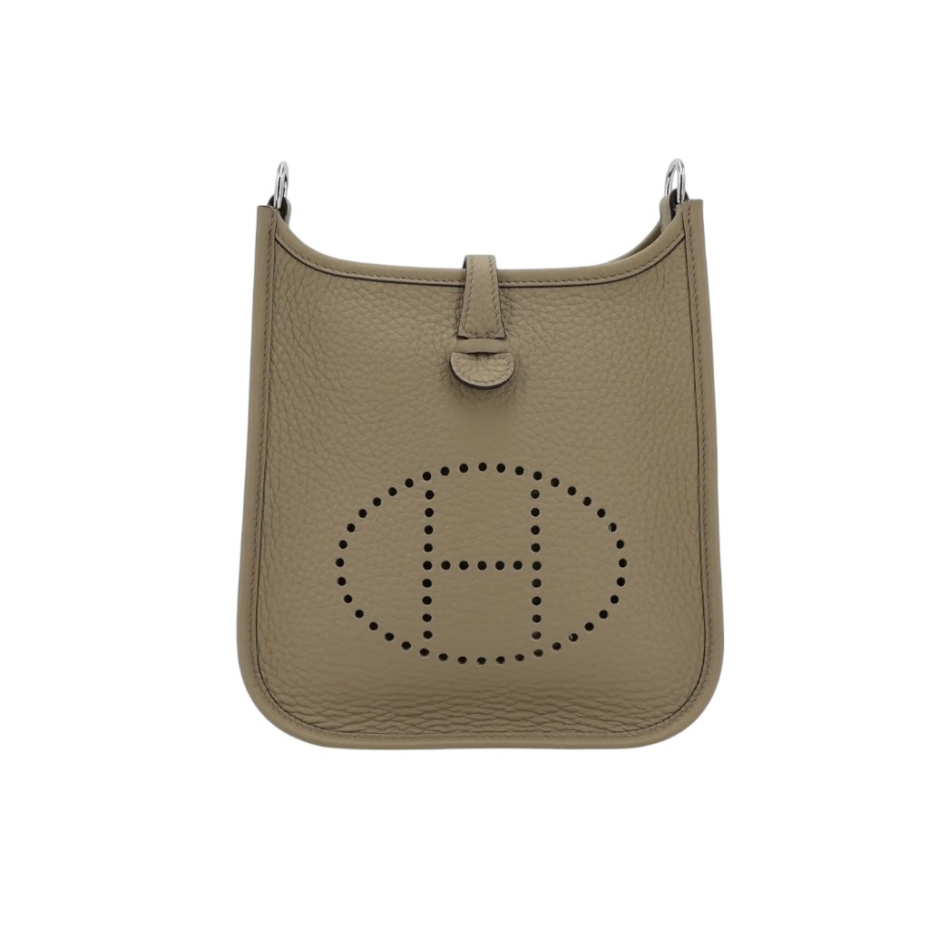 Hermes Mini Evelyne Poussiere Palladium Hardware