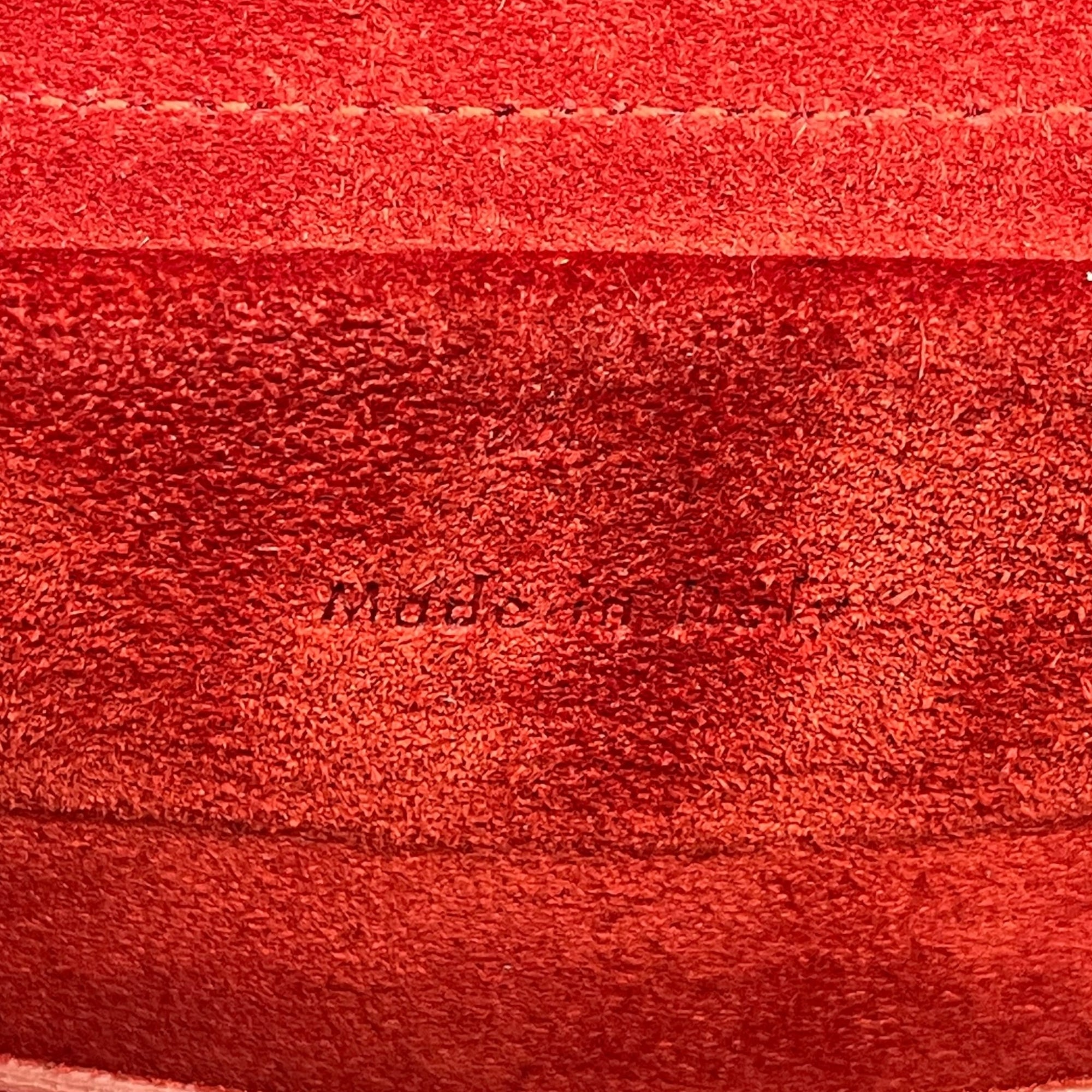 Celine Red Micro Leather Belt Top Handle Bag