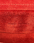 Celine Red Micro Leather Belt Top Handle Bag