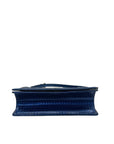 Christian Dior Diorama Medium Patent Blue Flap Bag