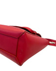 Celine Red Micro Leather Belt Top Handle Bag