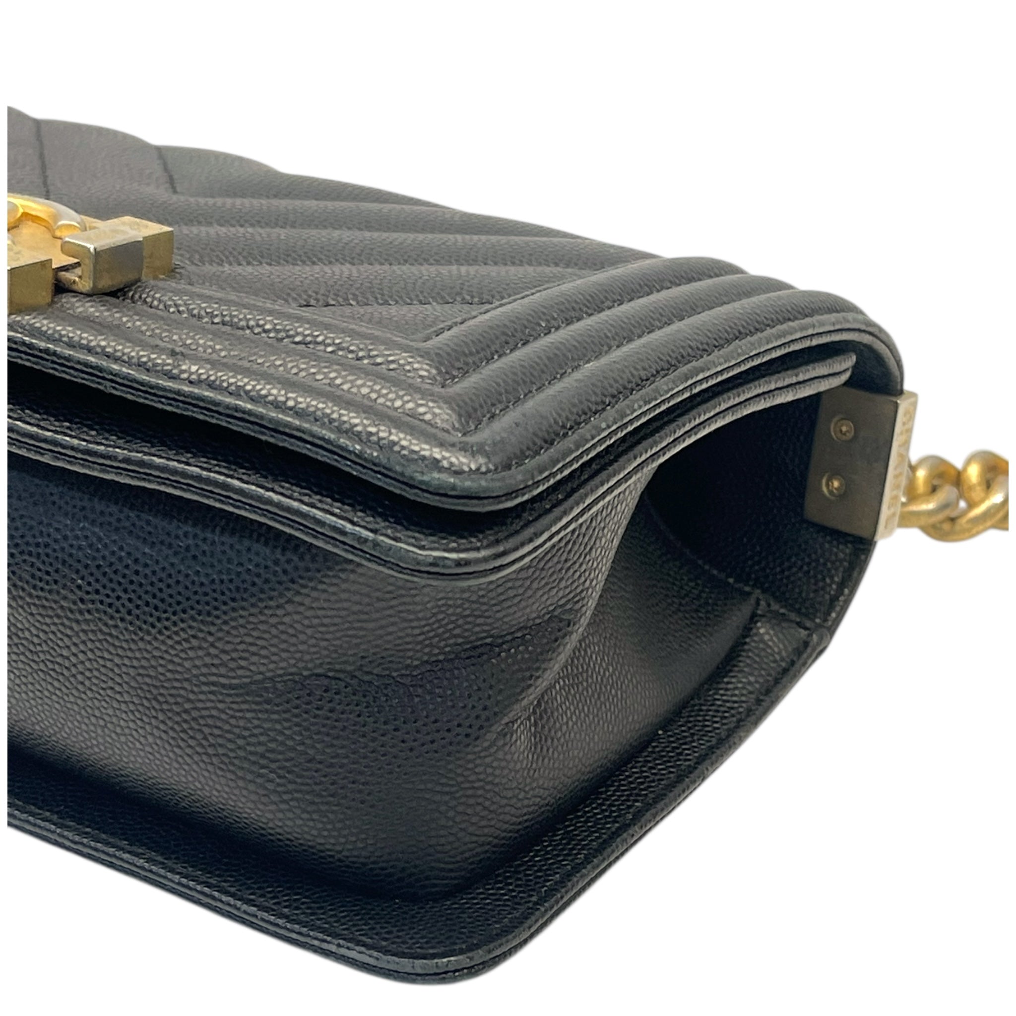 Chanel Boy Bag Small Chevron Black
