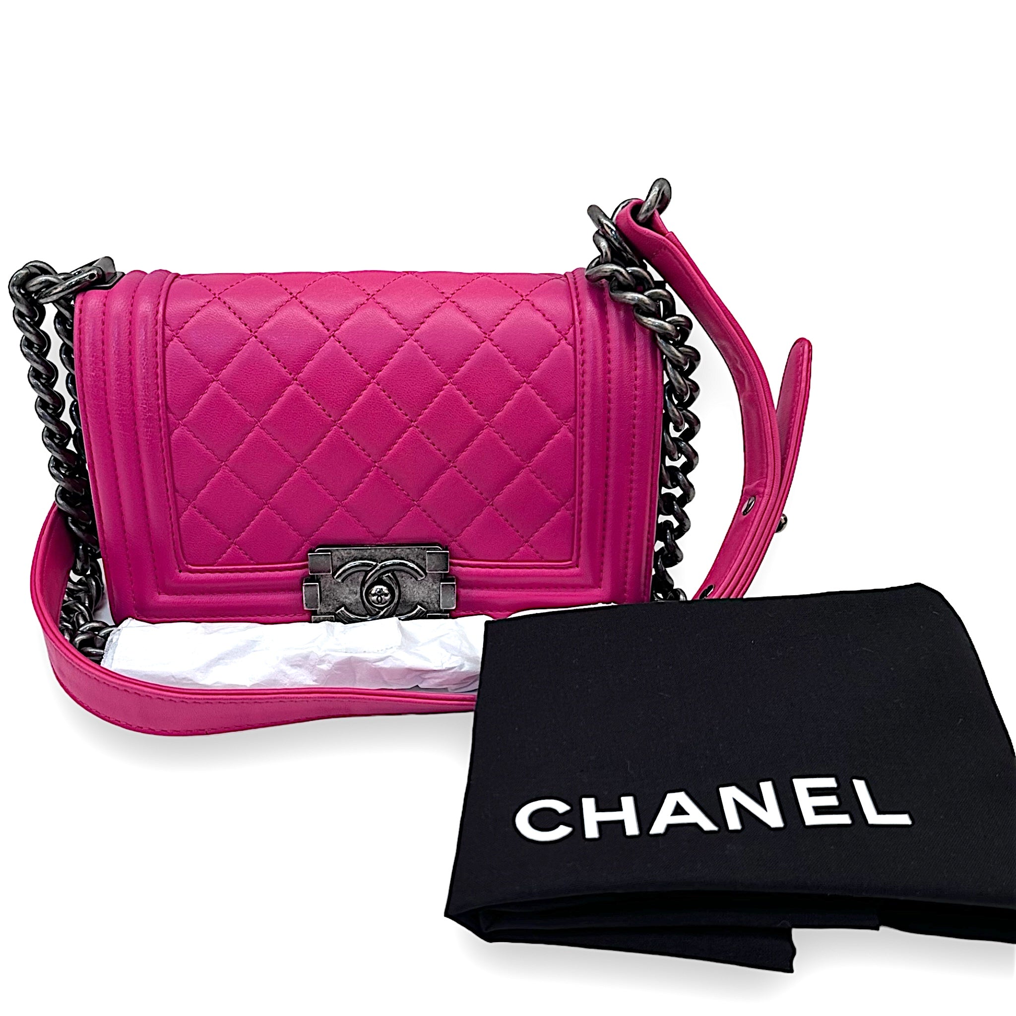 Chanel Boy Bag Small Pink Lambskin